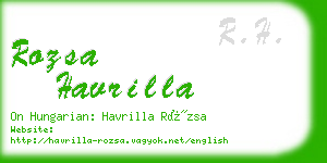 rozsa havrilla business card